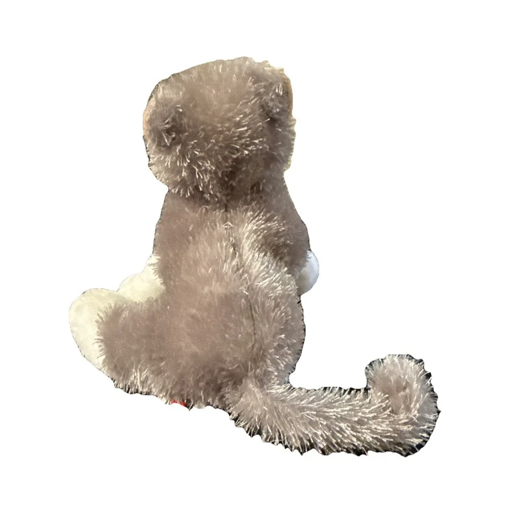 Ganz‎ Webkinz Lil' Kinz Grey & White Cat Kitty w/Whiskers Plush. No Code
